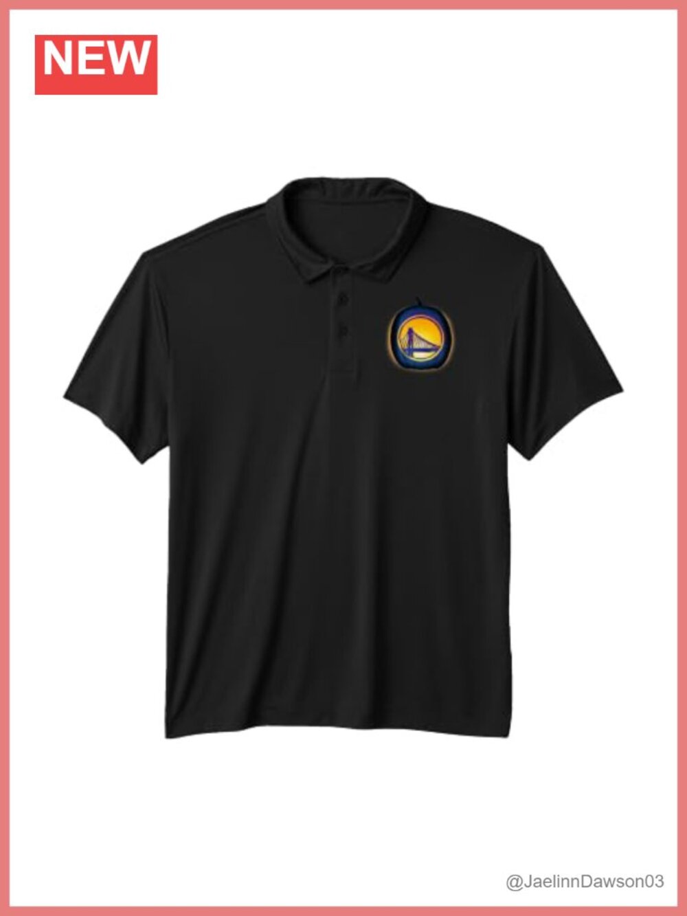 NBA Golden State Warriors Performance Polo Shirt Moisture Wicking UPF 50